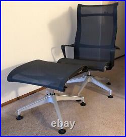 HERMAN MILLER Setu Lounge Chair and Ottoman Mint Knoll Vitra Eames Nelson Aeron