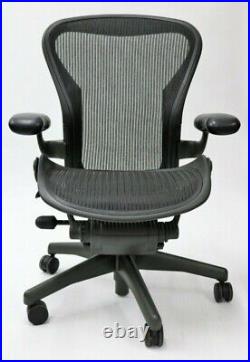 Herman Miller AERON Classic Black Mesh Office Desk Chair Size B