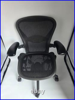 Herman Miller Aeron AE113HWB Black Ergonomic Mesh Office Chair Adjustable Arms