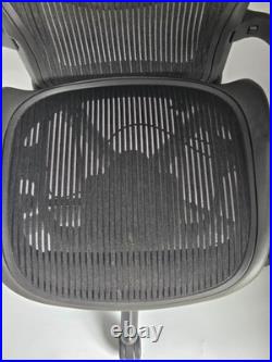 Herman Miller Aeron AE113HWB Black Ergonomic Mesh Office Chair Adjustable Arms