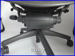 Herman Miller Aeron AE113HWB Black Ergonomic Mesh Office Chair Adjustable Arms