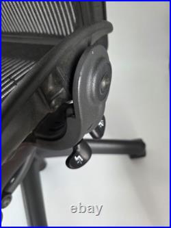 Herman Miller Aeron AE113HWB Black Ergonomic Mesh Office Chair Adjustable Arms