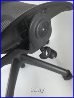 Herman Miller Aeron AE113HWB Black Ergonomic Mesh Office Chair Adjustable Arms