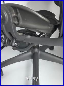 Herman Miller Aeron AE113HWB Black Ergonomic Mesh Office Chair Adjustable Arms