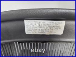 Herman Miller Aeron AE113HWB Black Ergonomic Mesh Office Chair Adjustable Arms