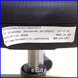 Herman Miller Aeron AER1C22DWALPG1G1G1BBBK23103 Size C Graphite Office Chair