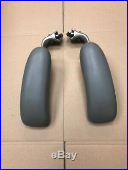Herman Miller Aeron Adjustable Arm Rests with Pads LH & RH Gray Color Aeron Part