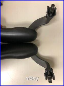 Herman Miller Aeron Adjustable Arm Rests with Pads LH & RH Size B Graphite
