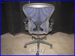 ^^ Herman Miller Aeron Adjustable Blue Medium Chair Parts/repair (ar54)