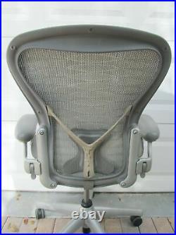 Herman Miller Aeron Ae113awb Desk Chair Mineral Gray Fully Adjustable Lumbar Ok
