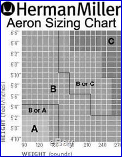 Herman Miller Aeron Basic Ergonomic Home Office Desk Task Chair Size B No Arms