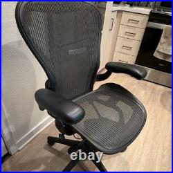 Herman Miller Aeron Black Mesh Ergonomic Office Chair with Adjustable Armrests