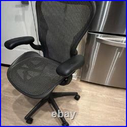 Herman Miller Aeron Black Mesh Ergonomic Office Chair with Adjustable Armrests