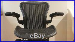 Herman Miller Aeron Black Office Swivel Chair Size B Great Very Good Condition