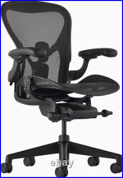 Herman Miller Aeron Black With a Onyx base Size B chair