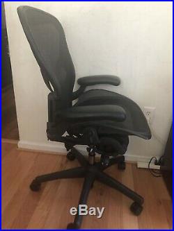 Herman Miller Aeron Blk Mesh Office Chair Adjustable Size B In Great Condition