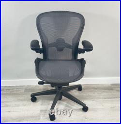 Herman Miller Aeron C Graphite Single Function Arms Adj. Remastered withLumbar