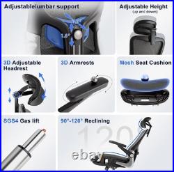 Herman Miller Aeron Chair'ALTERNATIVE' Ergonomic 3D Armrests and 3D Headrest