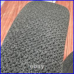 Herman Miller Aeron Chair Adjustable Swivel Tweed Woven Arm Pair
