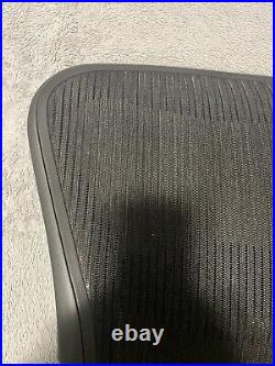 Herman Miller Aeron Chair Back Size B Black Mesh, With Screws & Cushion