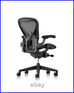 Herman Miller Aeron Chair C Height w Carpet Casters Posturefit Adjustable Arms