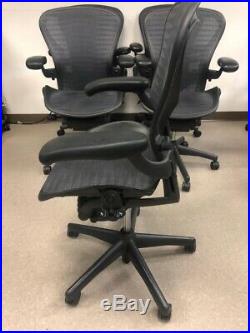 Herman Miller Aeron Chair Fully Adjustable Size B, Genuine Aeron Chairs