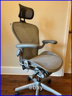 Herman Miller Aeron Chair Fully Loaded/Posturefit & Headrest (Size B)
