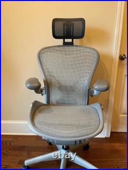 Herman Miller Aeron Chair Fully Loaded/Posturefit & Headrest (Size B)