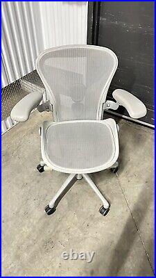 Herman Miller Aeron Chair Fully Loaded Remastered Size A posturefit Leather Arm