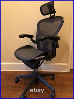 Herman Miller Aeron Chair Fully Loaded with Posturefit and Headrest (Size B)