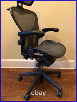 Herman Miller Aeron Chair Fully Loaded with Posturefit and Headrest (Size B)