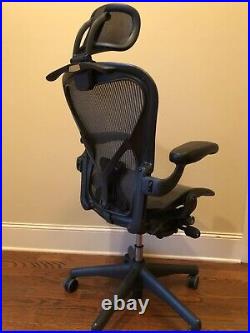 Herman Miller Aeron Chair Fully Loaded with Posturefit and Headrest (Size B)