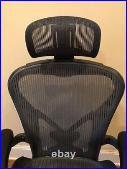 Herman Miller Aeron Chair Fully Loaded with Posturefit and Headrest (Size B)