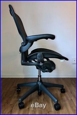 Herman Miller Aeron Chair Graphite Size C with Lumbar & Tilt Limiter