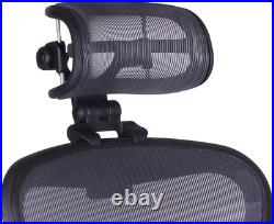 Herman Miller Aeron Chair Headrest Adjustable, Ergonomic Design in Graphite