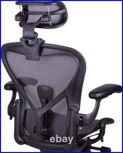 Herman Miller Aeron Chair Headrest Adjustable, Ergonomic Design in Graphite