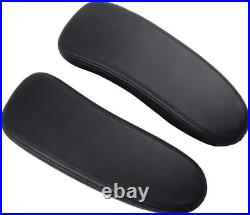 Herman Miller Aeron Chair Leather Armrest Pads (Replacement, Pair) Classic Size