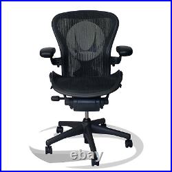 Herman Miller Aeron Chair Logo Back Posturefit Fully Loaded Rare