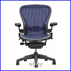 Herman Miller Aeron Chair Open Box Size B Ergonomic Lumbar Support Blue Mesh Herman Miller Aeron Chair Open Box Size B Ergonomic Lumbar Support Blue Mesh