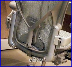 Herman Miller Aeron Chair PostureFit Posture Fit Smoke Titanium Lumbar Support