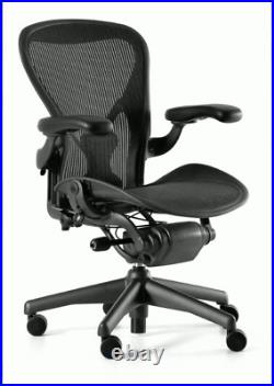 Herman Miller, Aeron Chair, Posture fit Support, Black, Size B