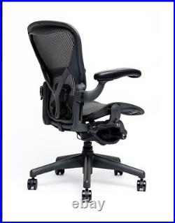 Herman Miller, Aeron Chair, Posture fit Support, Black, Size B