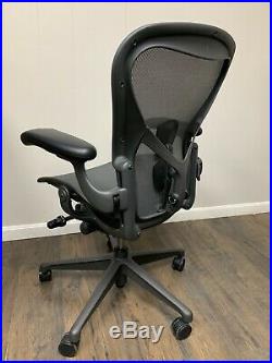 Herman Miller Aeron Chair Remastered New Graphite Size B 12 Year Warranty