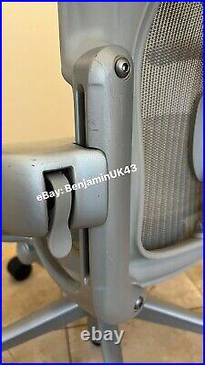 Herman Miller Aeron Chair Remastered Size B Mineral Grey Fully Loaded