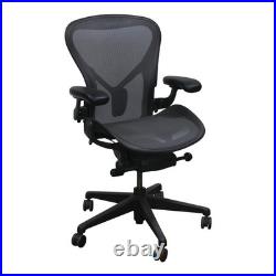 Herman Miller Aeron Chair Remastered V2 PostureFit, Size B, Adjustable, Graphite