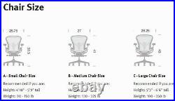 Herman Miller Aeron Chair SEAT FRAME & MESH Graphite Size B Medium