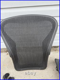 Herman Miller Aeron Chair Side Chair Size B Back And Bottom Pieces As Is SEE PIC Herman Miller Aeron Chair Side Chair Size B Back And Bottom Pieces As Is SEE PIC