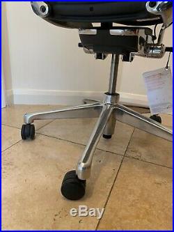 Herman Miller Aeron Chair Size B 2017 Model Remastered RRP £1300 CHROME