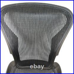Herman Miller Aeron Chair Size B Back And Seat Black Carbon