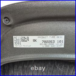 Herman Miller Aeron Chair Size B Back And Seat Black Carbon